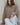 Baby Alpaca Roll Neck Knit Sweater - Teddy