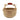 Cognac & Cream Handle Small Market Basket