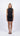 Kara Cotton Mock Neck Ruched Mini Dress