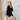 Jenna Long Sleeve Open Back Cotton Mini Dress in Black